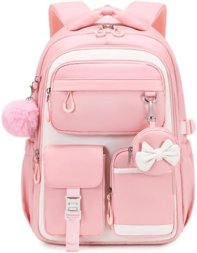 Kids Backpack for Girls Ages 6-14 School Bookbag Multi Compartment Water Resista