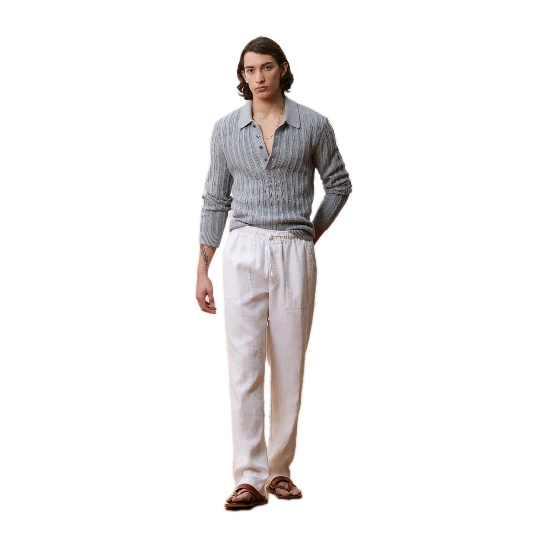 NWT Todd Snyder XL Straight Fit 100% Linen Beach Pant White Pockets $198 Light