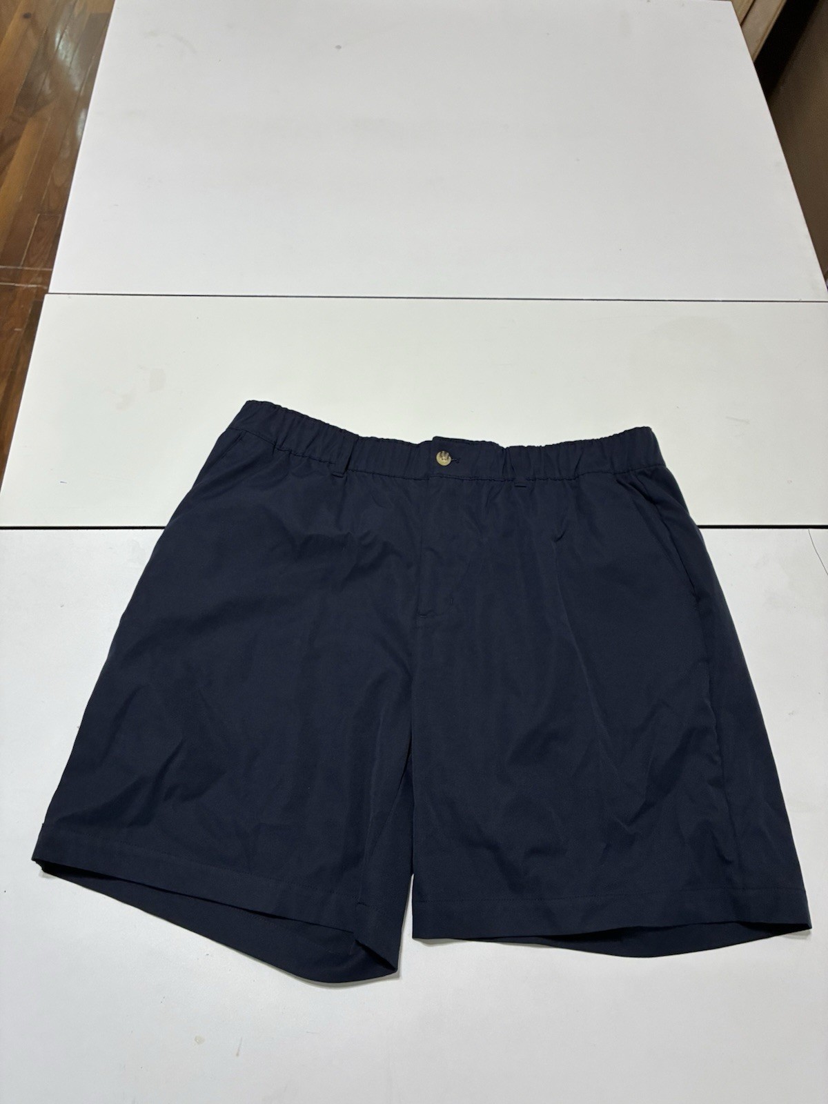 Wowie Daily Shorts XL Navy 7″ Inseam Pocket Stretch Casual Preppy Sports Hippie