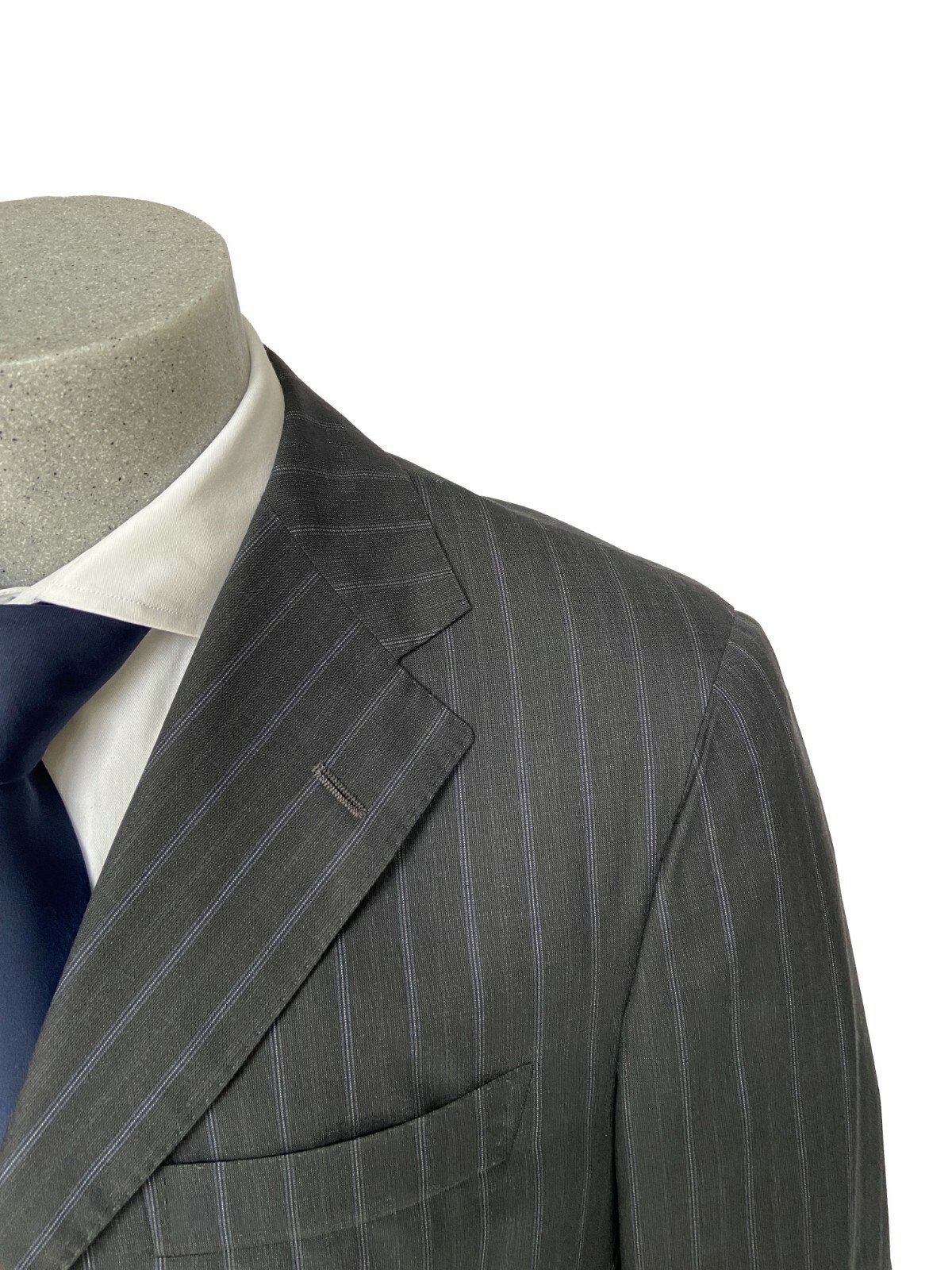 150’s SUTOR Men’s Dark Grey Plaster Pure Wool Superfine Dress.