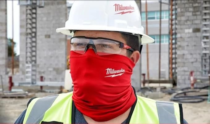 Milwaukee 423R Multi-Functional Neck Gaiter Red Moisture Wicking Fits All