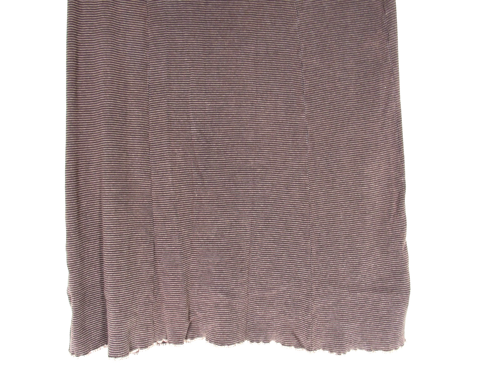 GARB Dark Purple TEXTURED KNIT Lagenlook RAW HEM 3/4 Sleeve MAXI DRESS Sz S