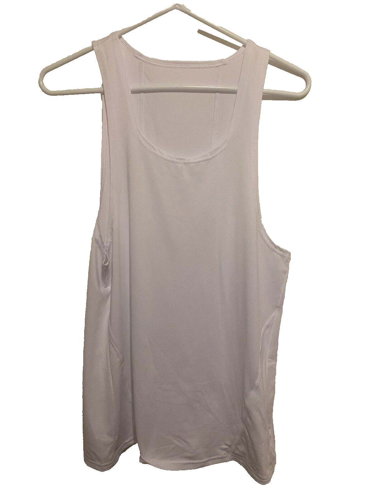 Super Body Men’s Tank Top Muscle Tank Top NWOT White Silkie Stretch Blend Medium