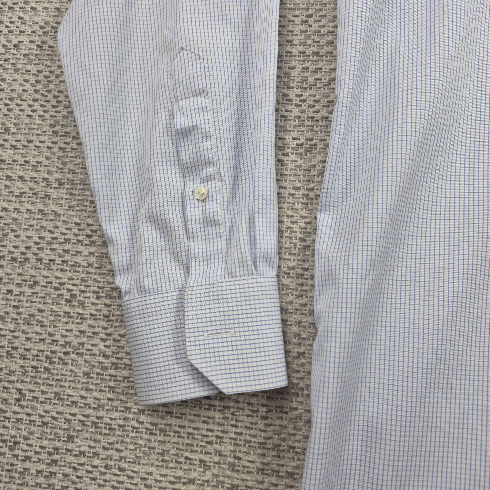 Eton Dress Button Up Shirt Mens 16.5 42 Blue Check Contemporary Long Sleeve