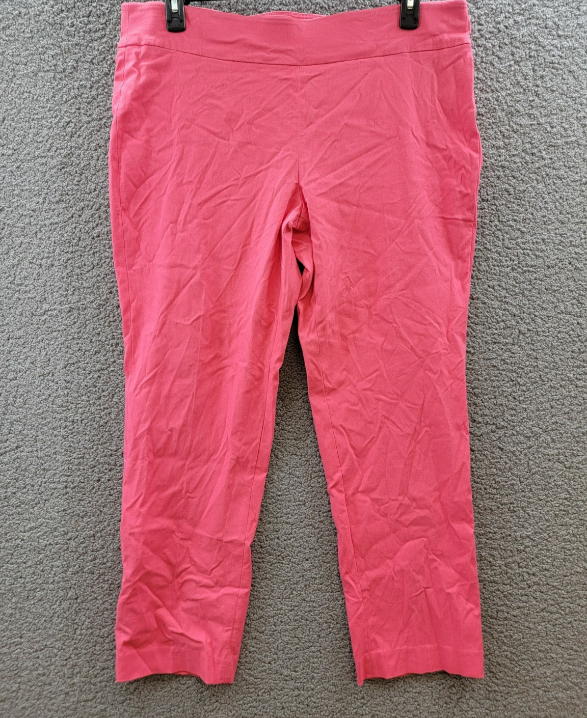 Jones New York Solid Stretch Twill Ankle Pants Women’s XL Fresh Guava Pull On