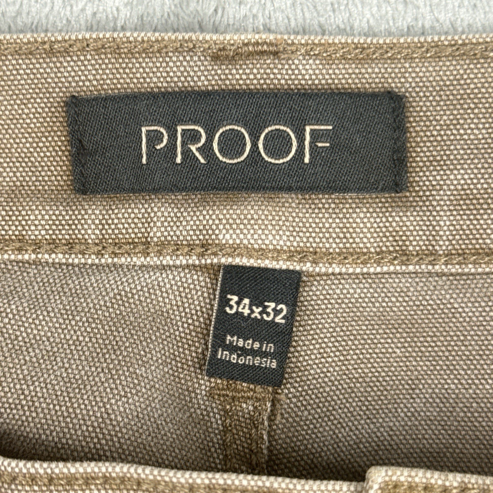 Proof Huckberry Rover Pants Mens 35×31 Slim Fit Brown Stretch Canvas Chino Work*