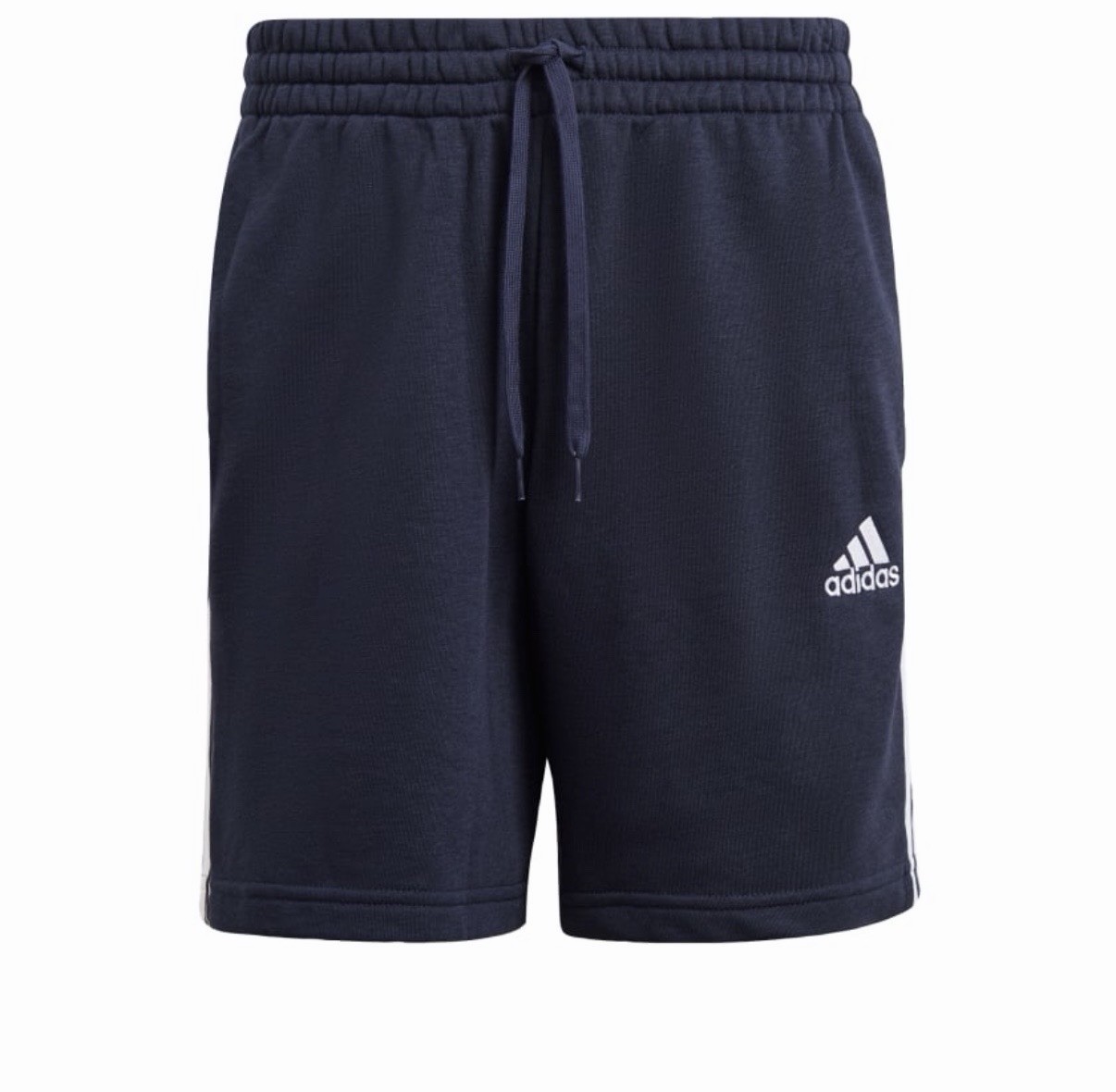 ESSENTIALS FRENCH TERRY 3-STRIPES SHORTS. MEDIUM