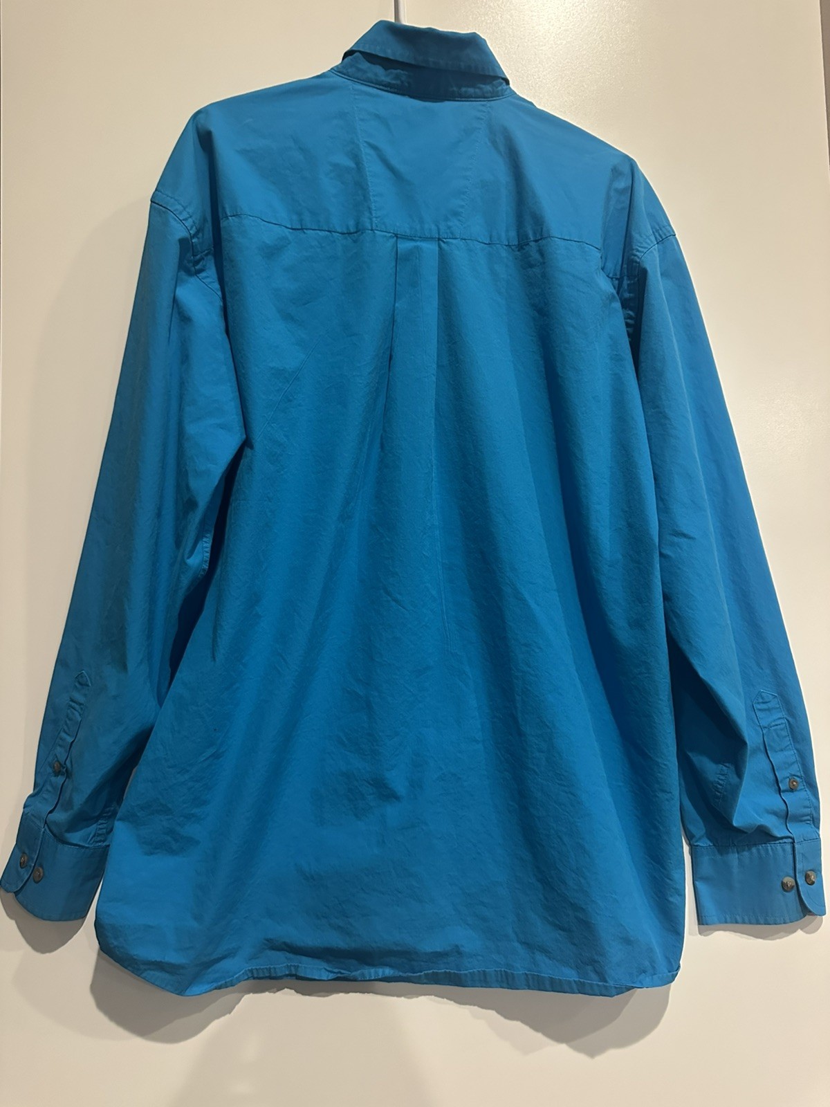 Wrangler George Strait Cowboy Cut Shirt XL Turquoise Men Western Button Down