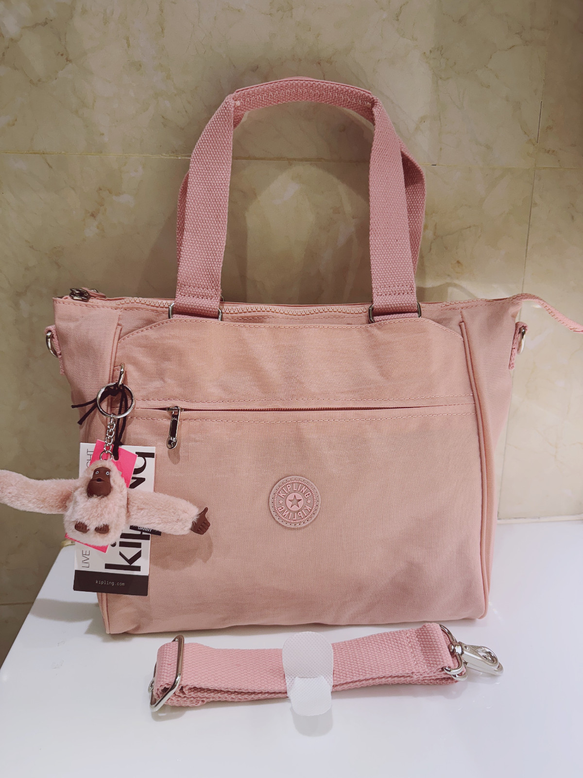 NWT Women’s Kipling Light pink Handbag Crossbody handbag trolley tote