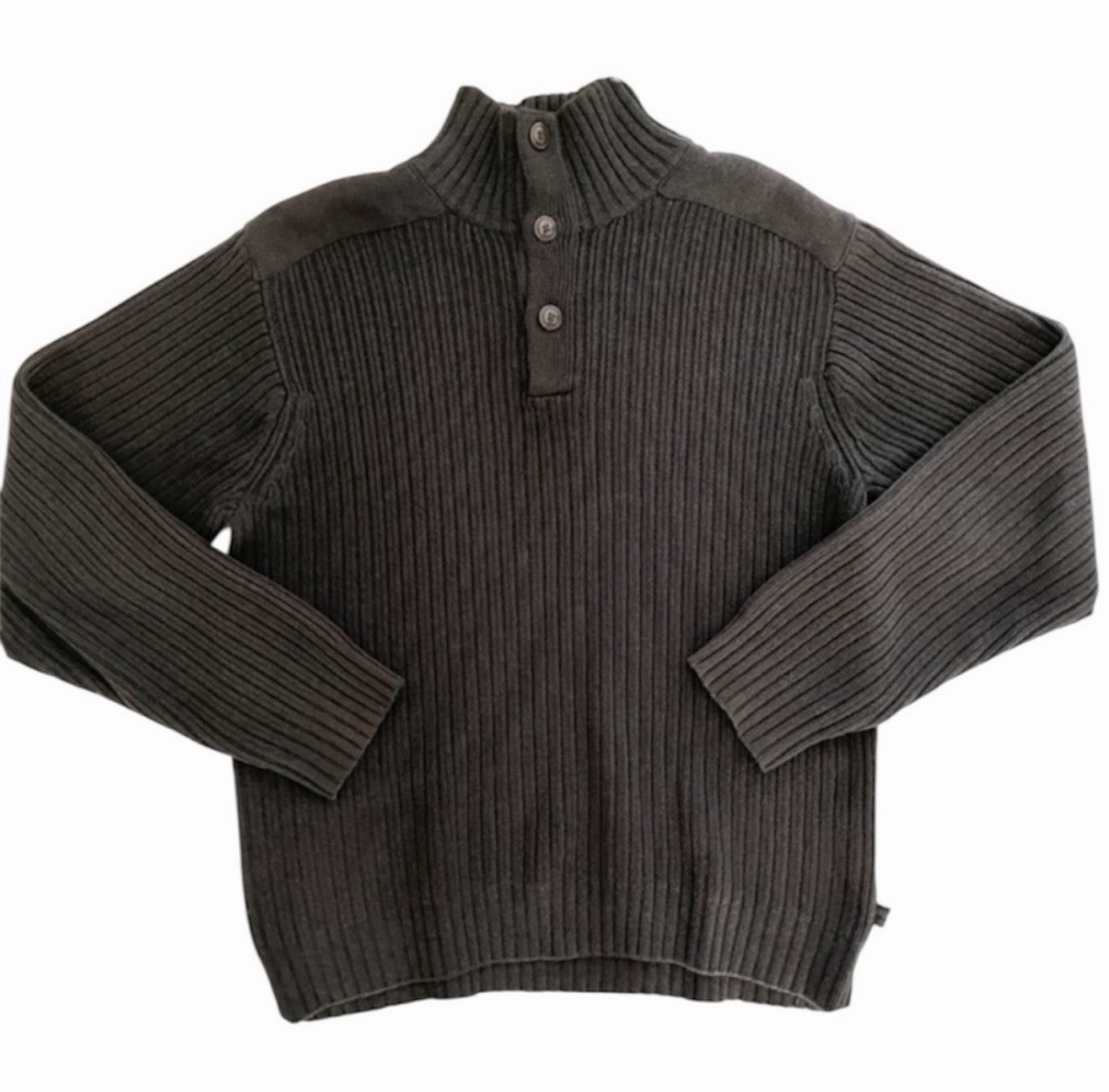 Timberland Dark Gray Henley Pullover Sweater | Size L | NWOT