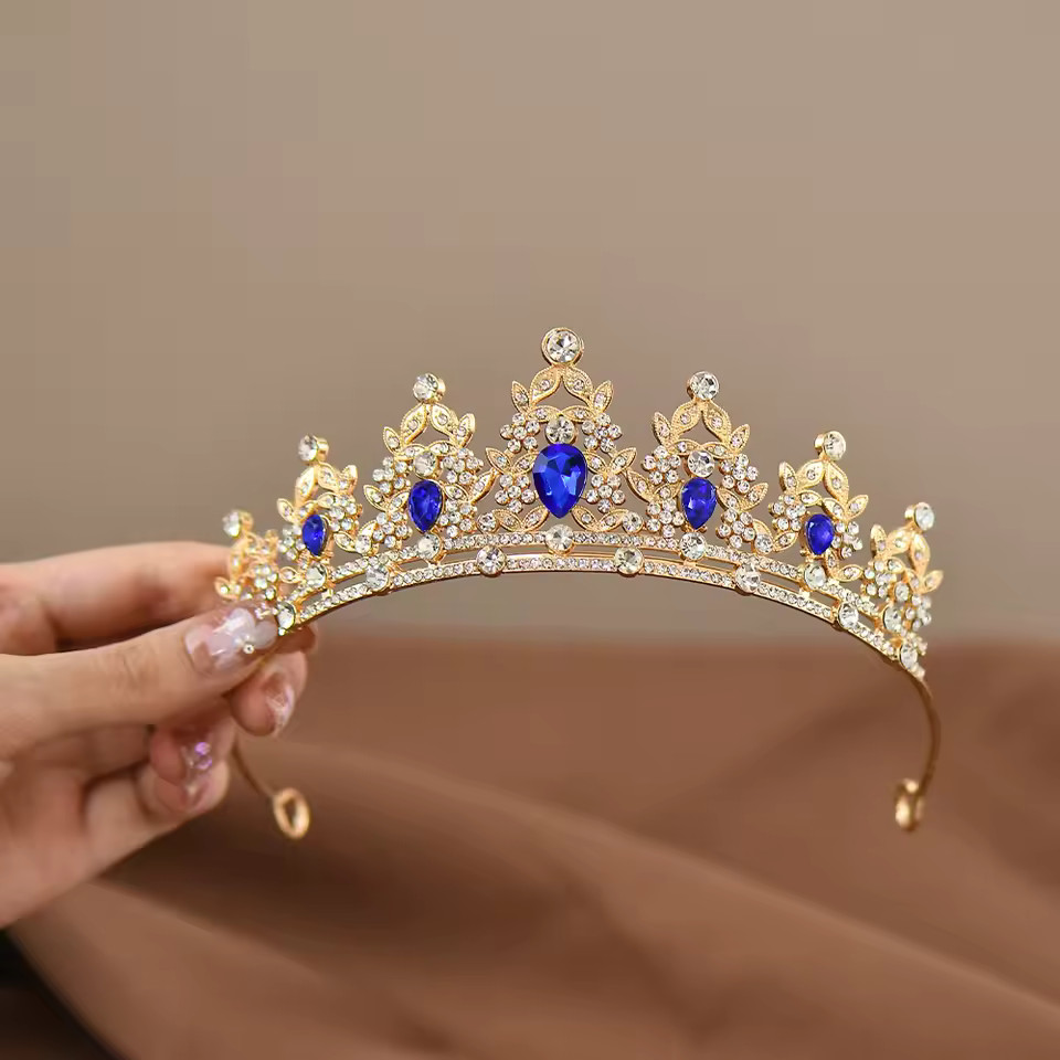 Children’s Princess Crown Crystal Tiara Girls Hair Accessories High-end