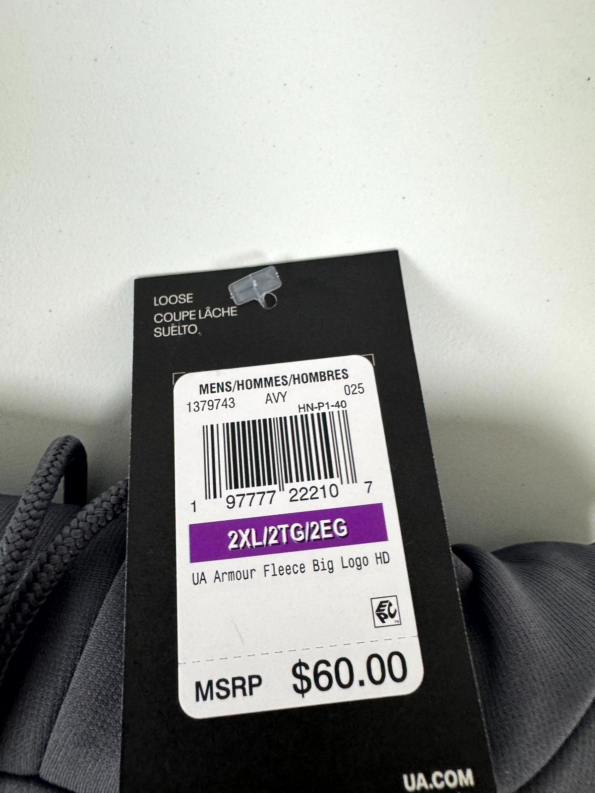 Under Armour Fleece Big Logo Hoodie Mens Gray 1379743 Pick Size NWT $60