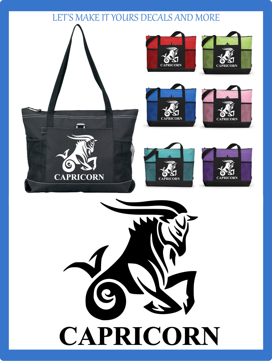 CAPRICORN ZODIAC SIGN CUSTOM OVERNIGHT TRAVEL GYM SPORTS BAG SCHOOL TOTE PURSE