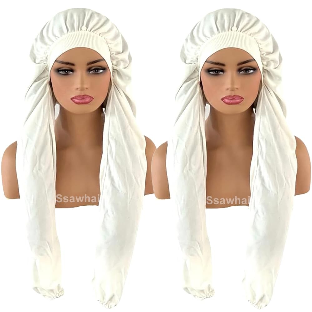 Bonnet for Sleeping,Long Braids Hair Bonnets for Women,2 in 1 Long Hair Prote…