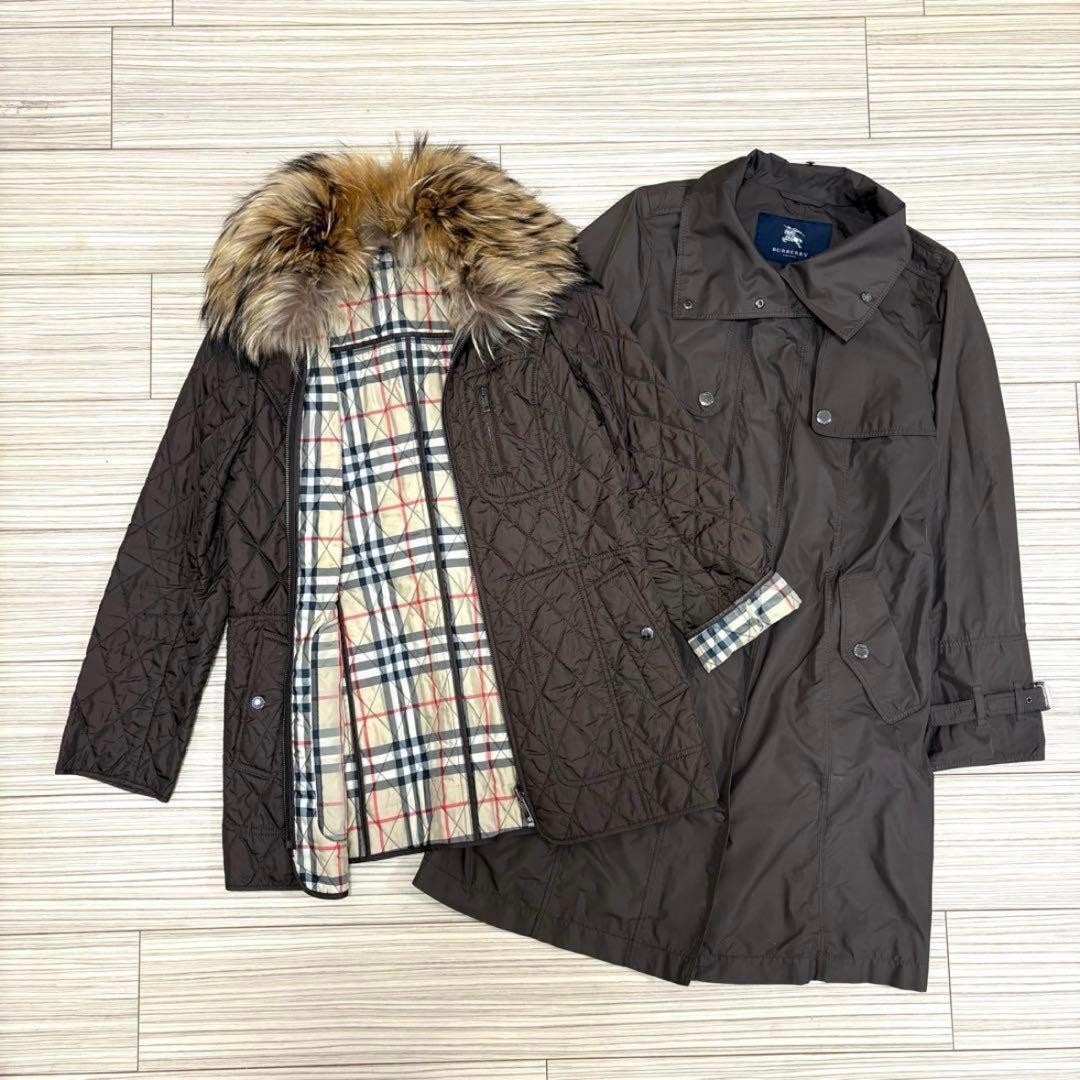 Burberry London 3 way Mega Check Quilted Liner Coat