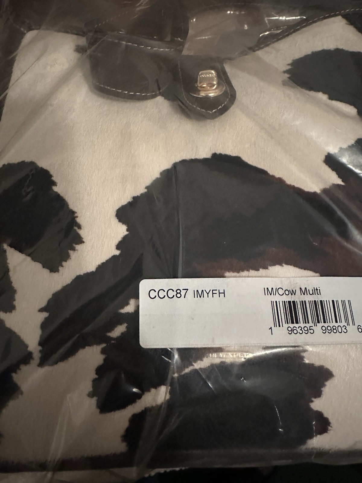 NWT Coach Hadley Convertible Crossbody Bag With Cow Print And Tassel CCC87