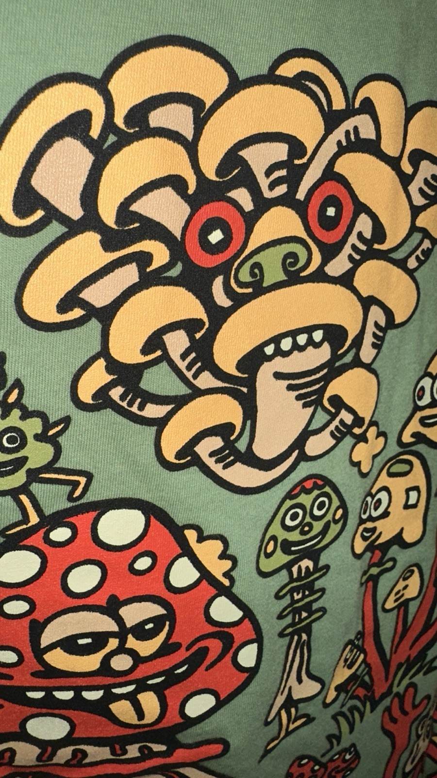 Killer Acid LimitedEdition Mushrooms Are My Friends Graphic T-Shirt Green Medium