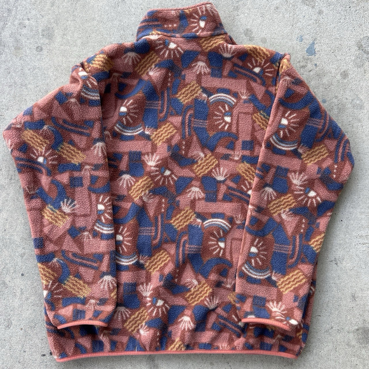 Patagonia Synchilla Snap on Fleece Pullover Canyon Block all over print