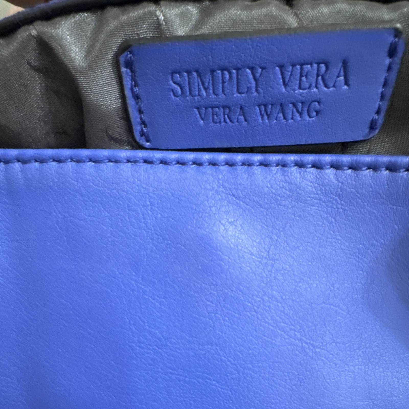 Simply Vera Vera Wang Women’s Blue Crossbody Top Handle Snap Detachable Strap