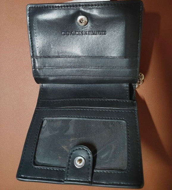 COACH Snoopy Bifold Wallet Peanuts Collaboration