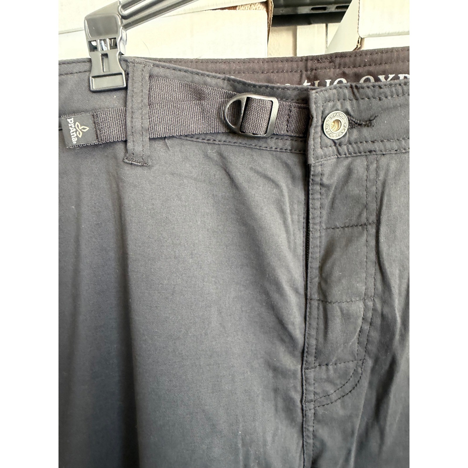 Prana Stretch Zion Pants Mens 40×30 Black Charcoal Cargo Hiking Climbing Utility