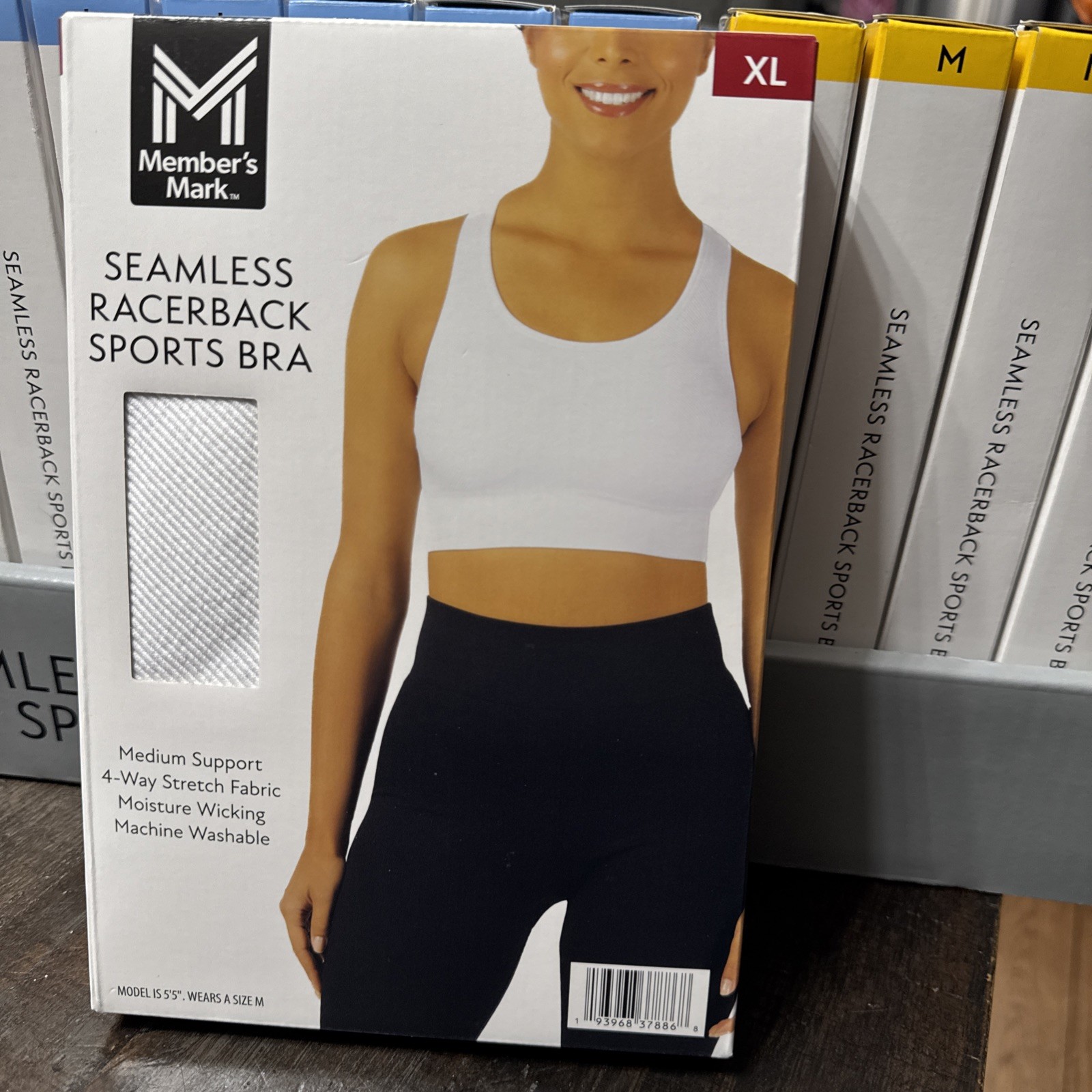 Member’s Mark Women’s Seamless Racerback Medium Support Sports Bra