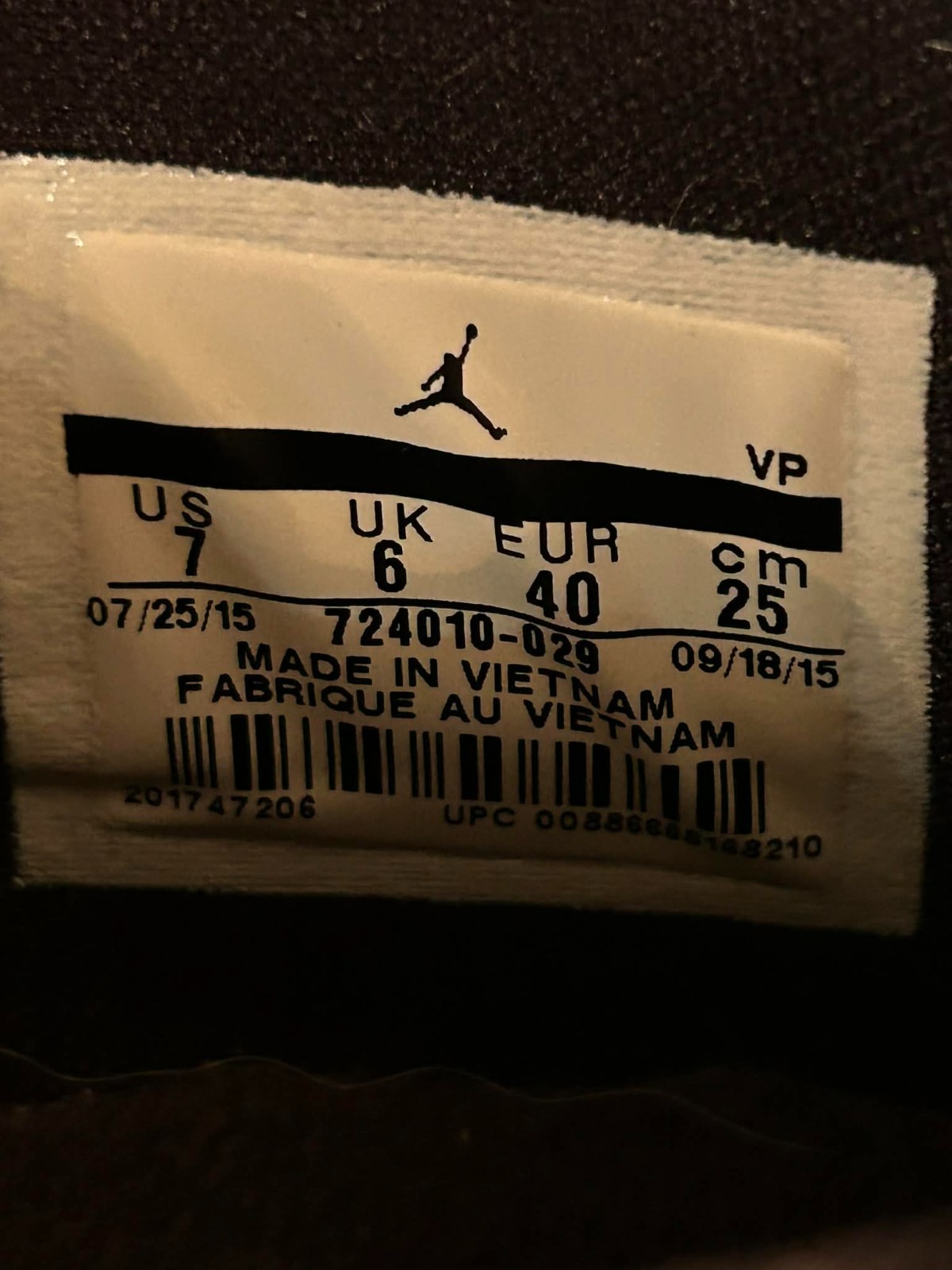 Nike Air Jordan Eclipse Black Photo Blue Men’s 7 / Women’s 8.5 724010-029