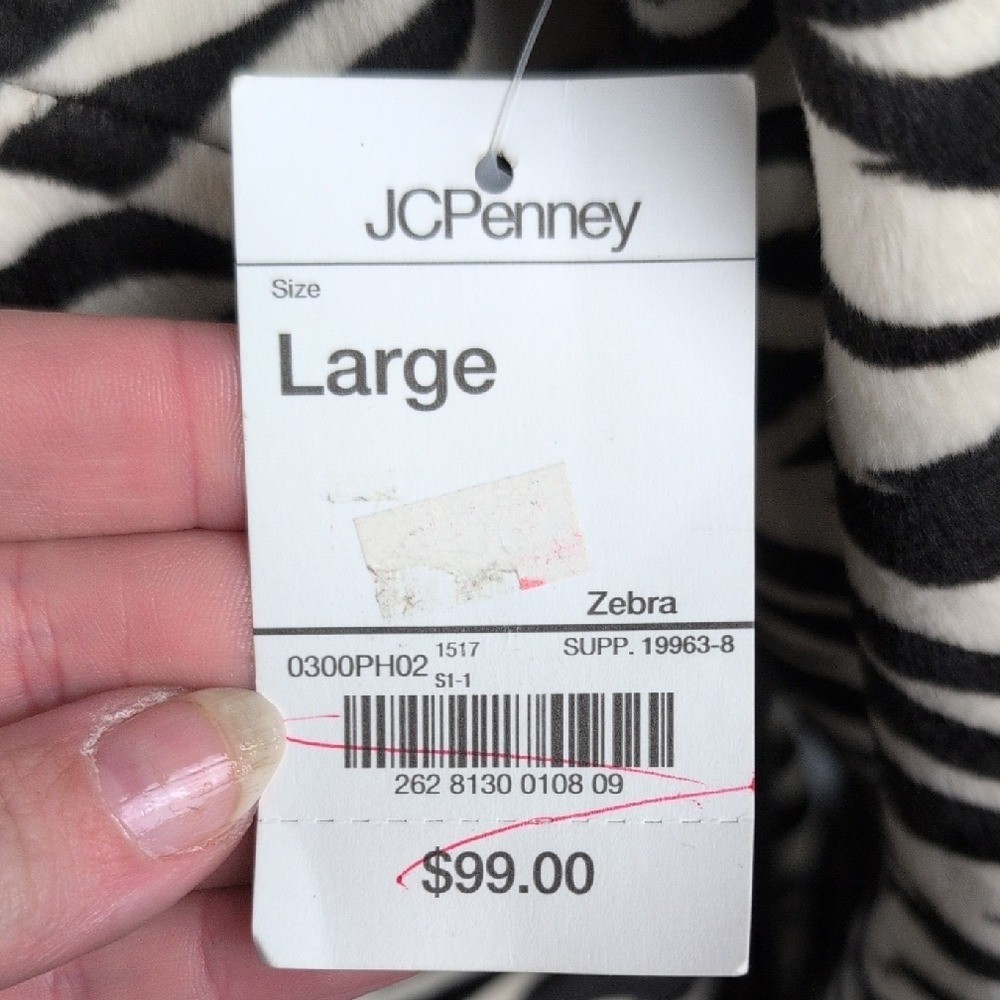 Zebra Print Long Trench Coat New LG Mob Wife Maximalists Funky Edgy Button Front