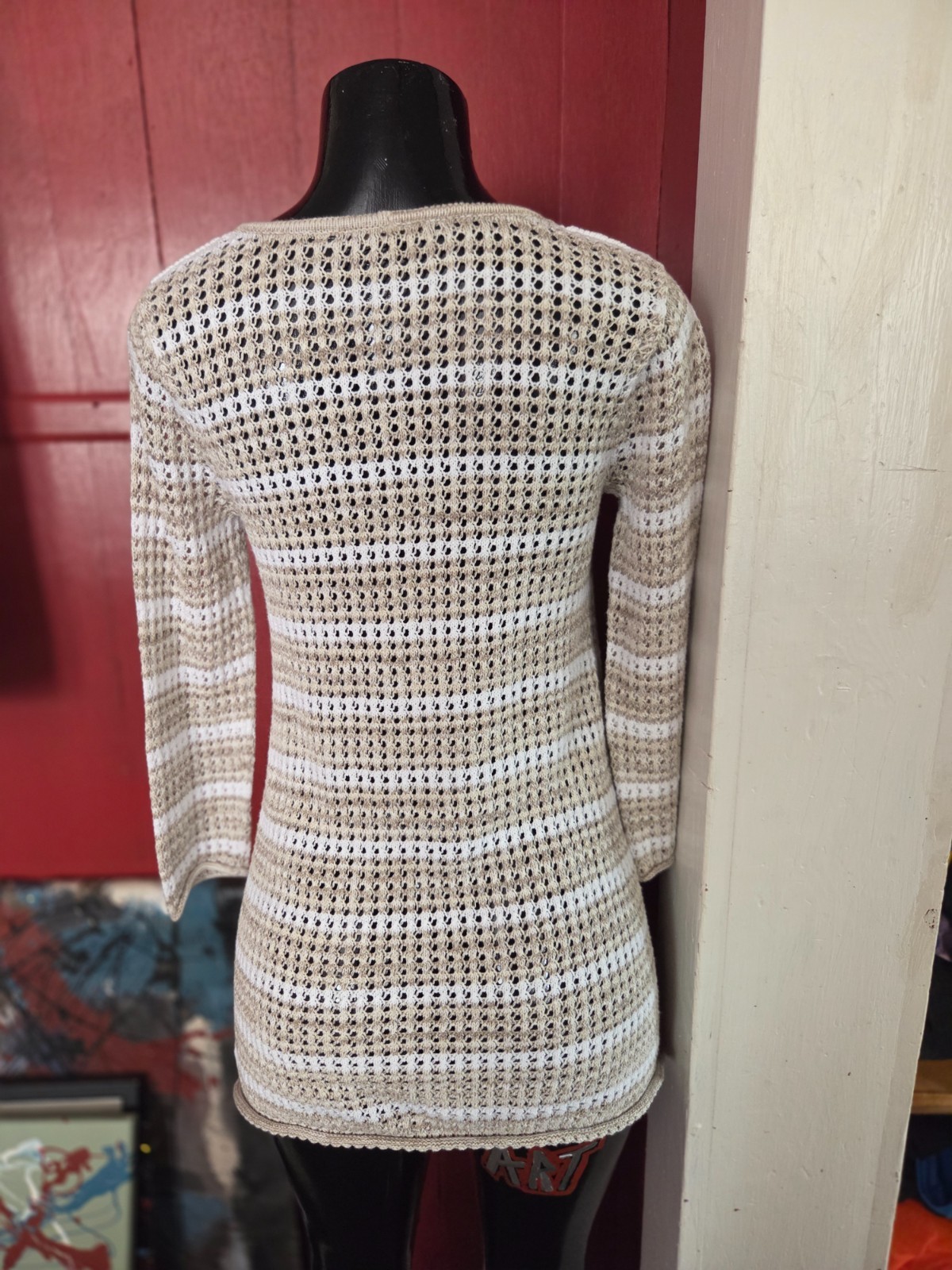Womans Jeanne Pierre Fisnhet pullover sweater