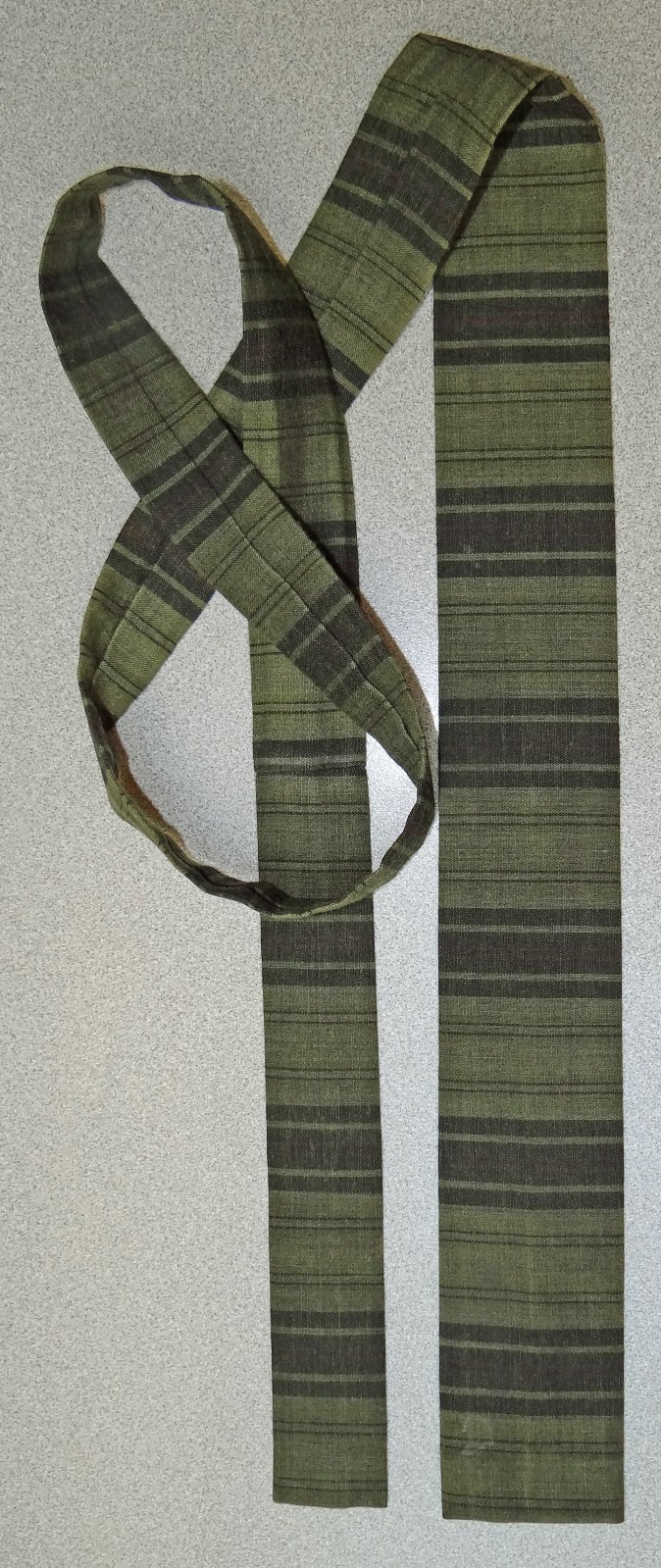 Vintage Striped, Pale Green Tie – Cotton or Rayon – 52″ long, 1-15/16″ & 1-1/4″