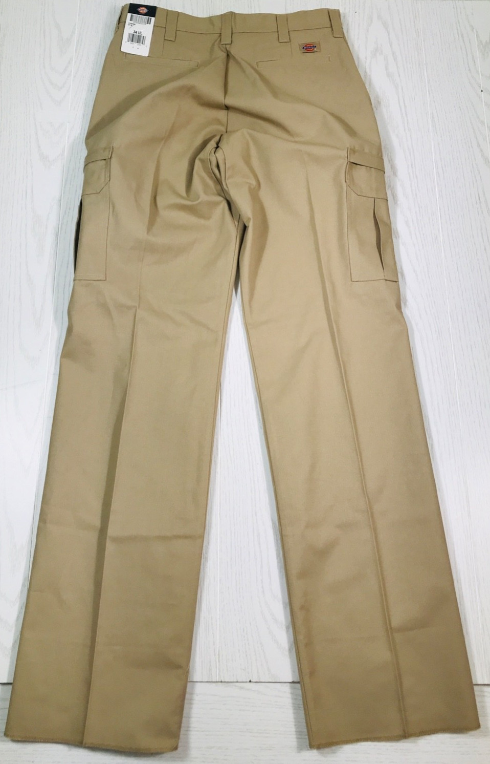 Dickies Canvas Work Pants Men 34 Long Un-hemmed Brown Cargo 2112372DS New