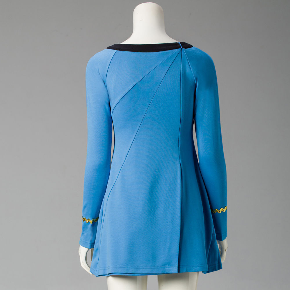 Classic TOS Blue Uniform Female Duty TOS Red Dress Halloween Costumes