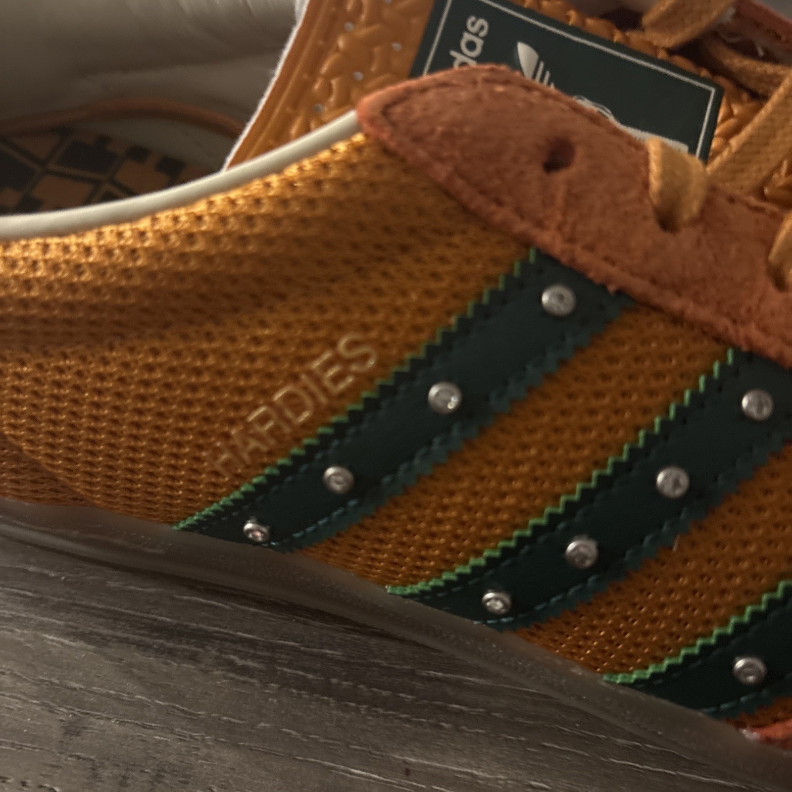 Adidas x Hardies Gazelle – Rust Orange/Collegiate Green/Gum – Green / Size 11M