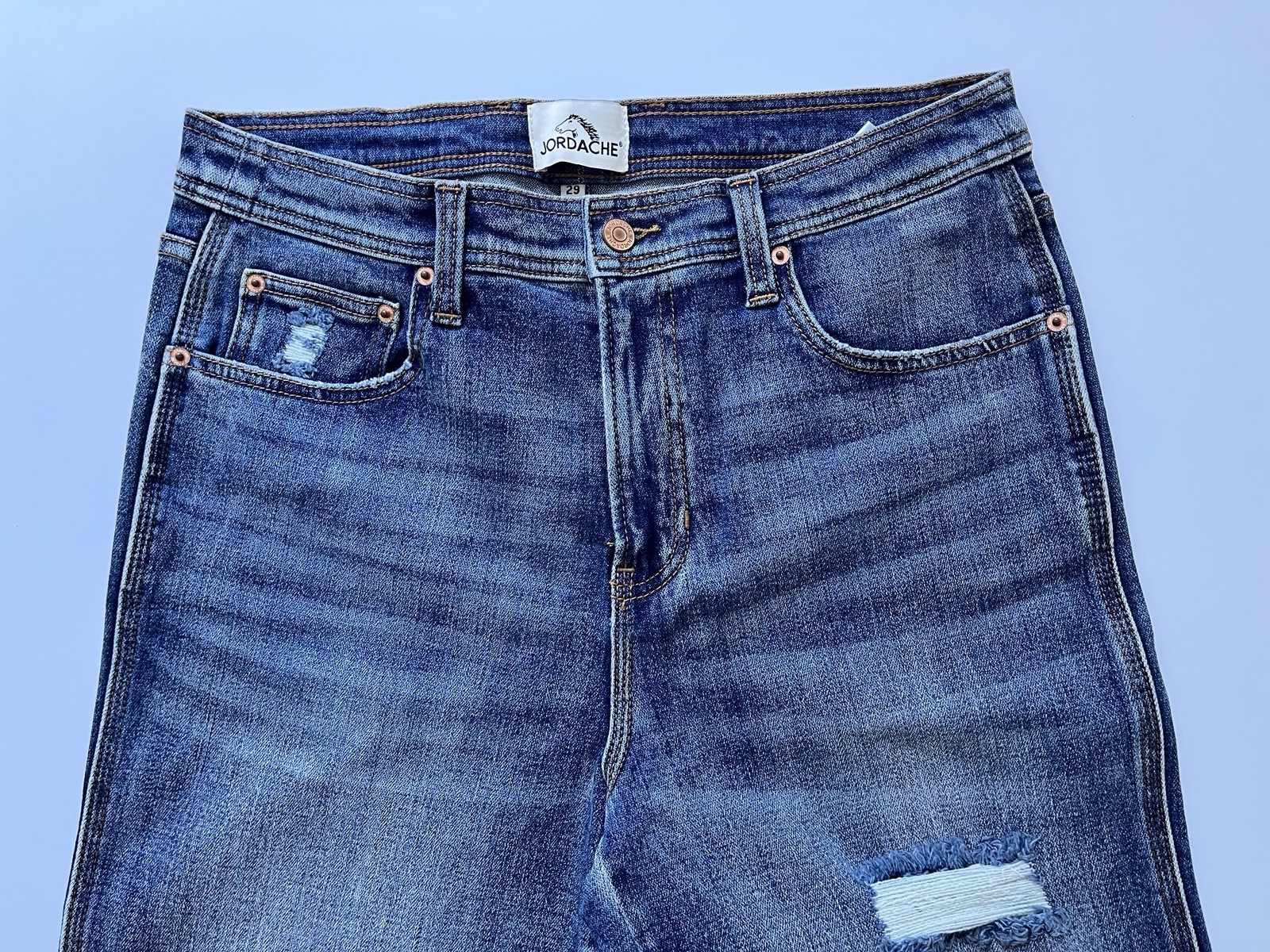 Jordache Heritage Straight Destroyed