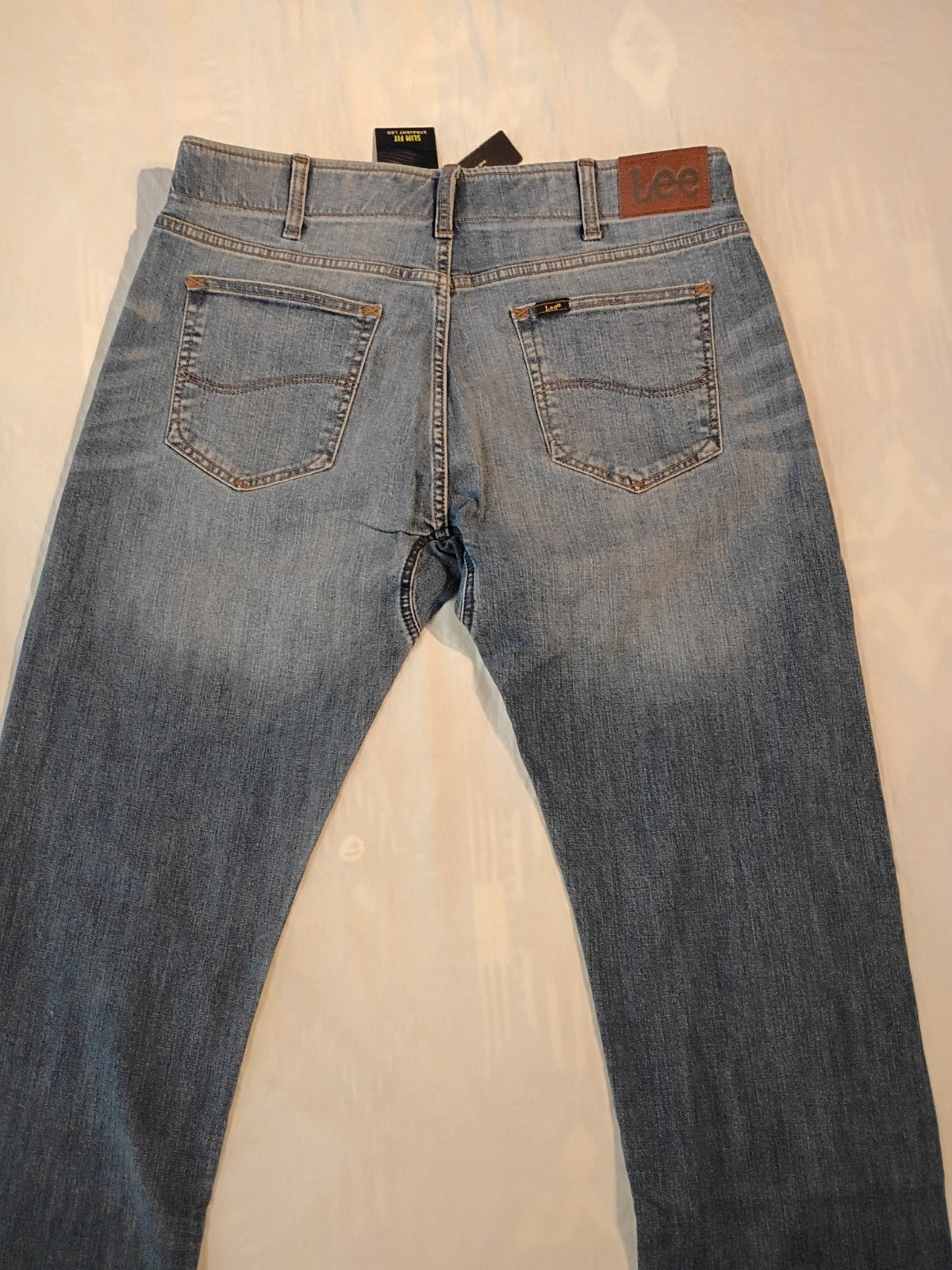 NWT Lee Men’s 35×34 Extreme Motion Slim Fit Denim Blue Jeans Gusseted Crotch