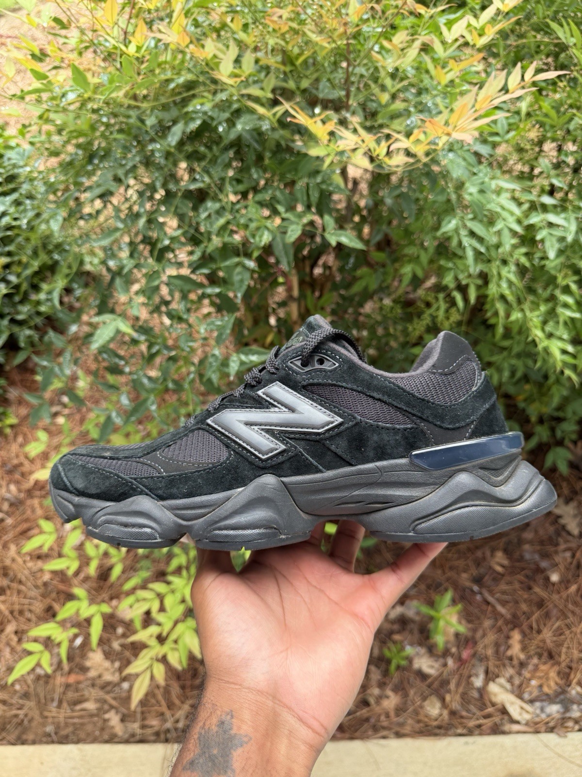 Size 9 – New Balance 9060 Triple Black Suede