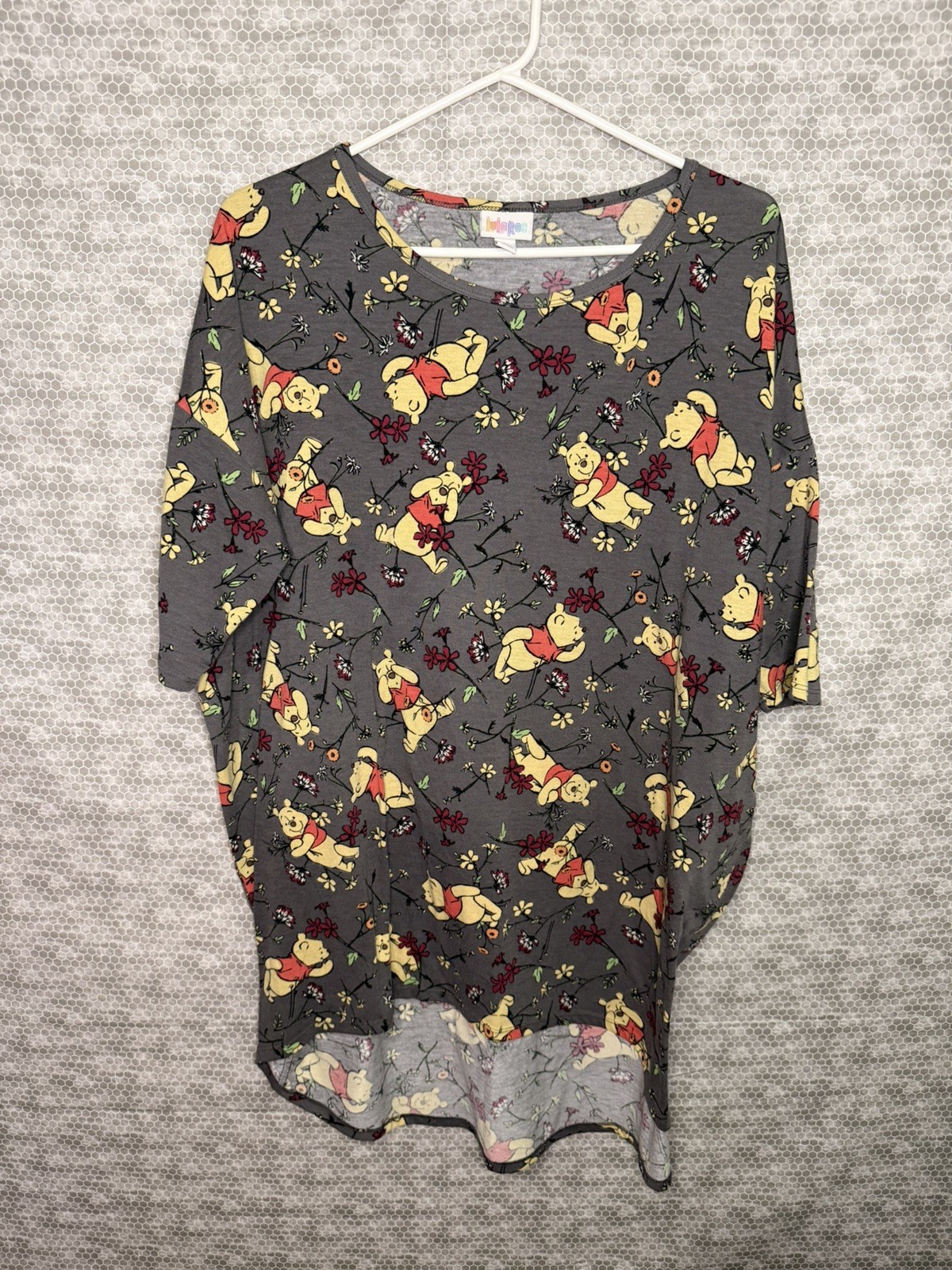 Lularoe Winnie The Pooh Shirt Womens Moomoo Style Comfy Soft Top Blouse Sz L