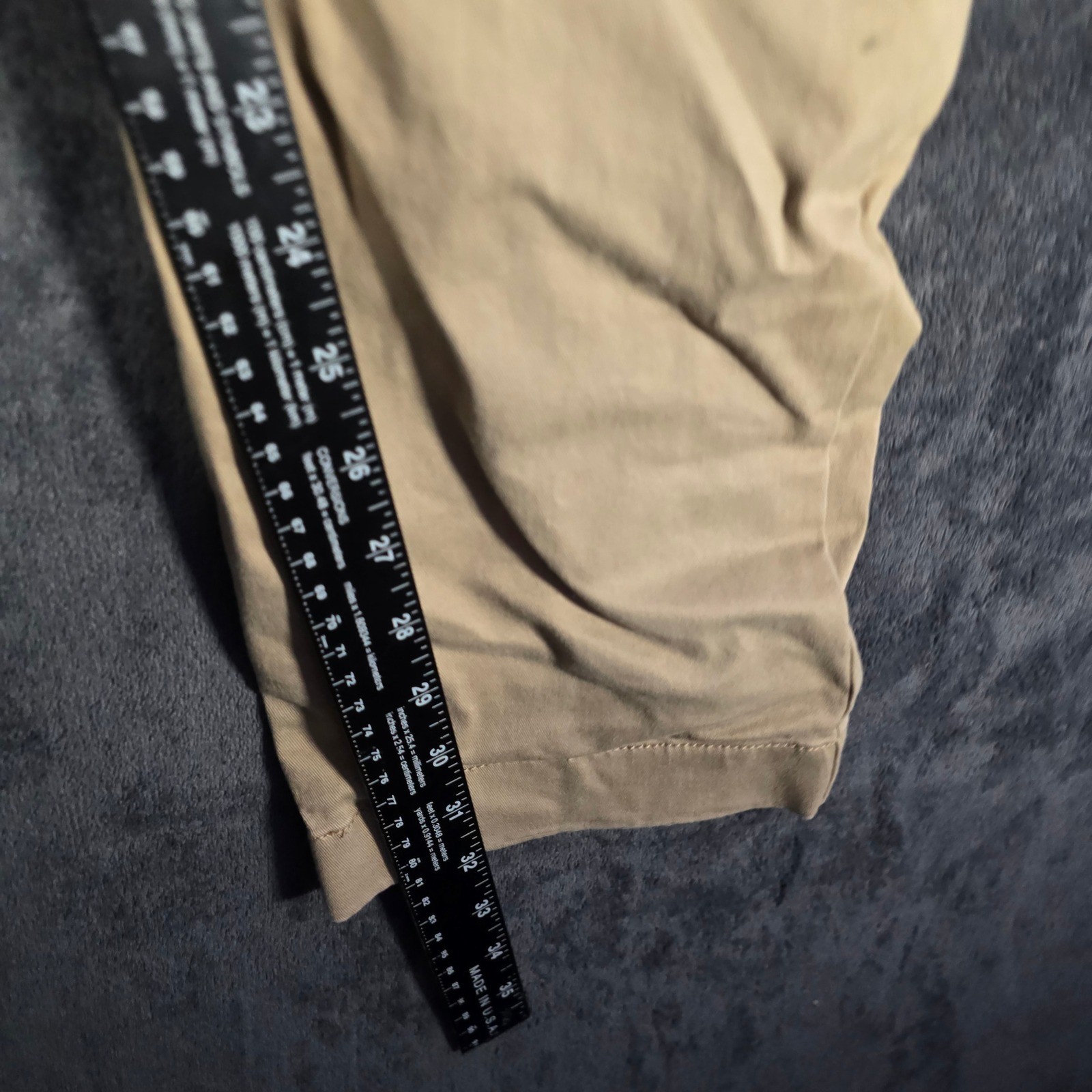 J.Crew Stretch Chinos Pants Casual Everyday Khaki Beige W35 L32 Mens 35×32