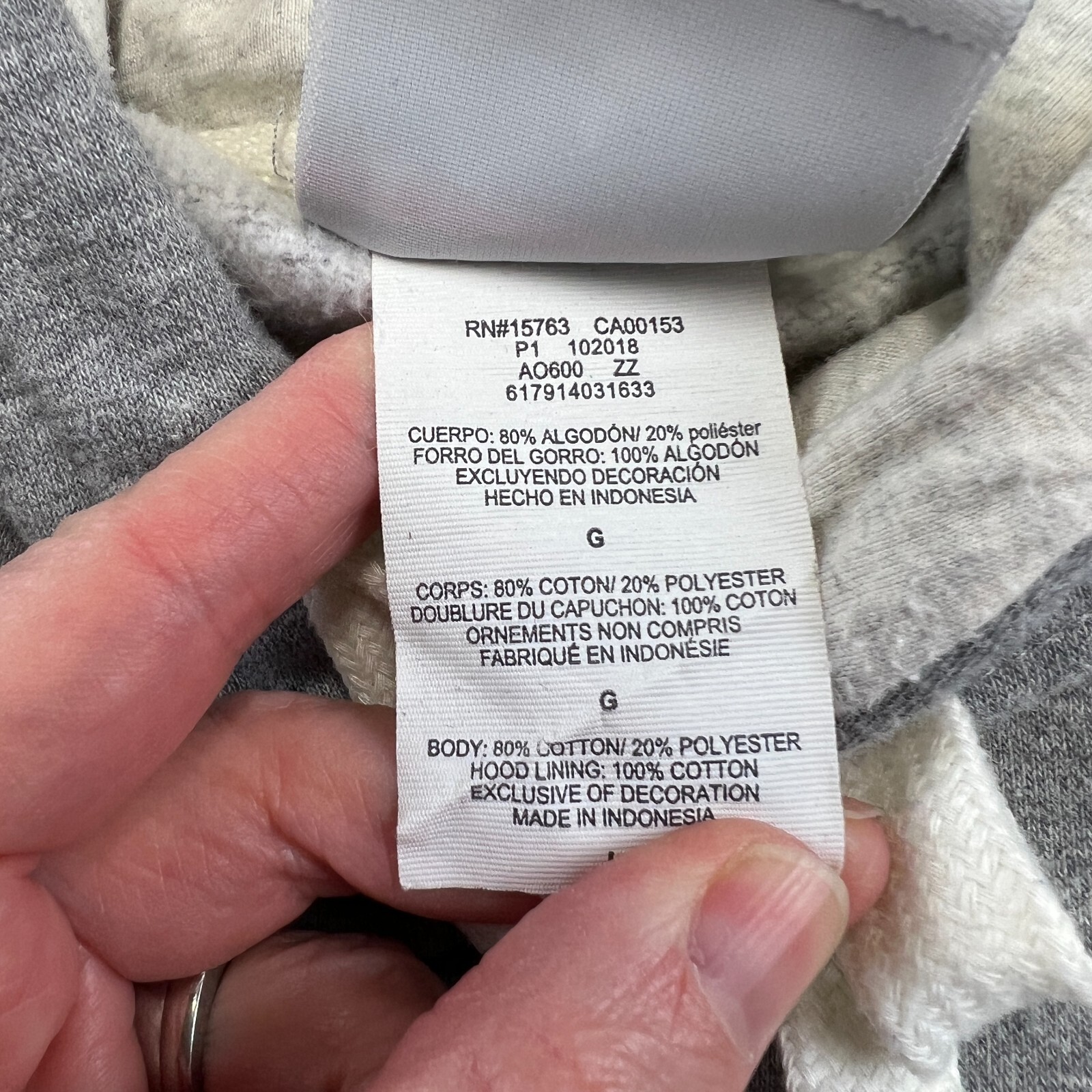Champion Hoodie Sweatshirt Mens Large Gray GOATS Graphic Pocket Casual Leisure