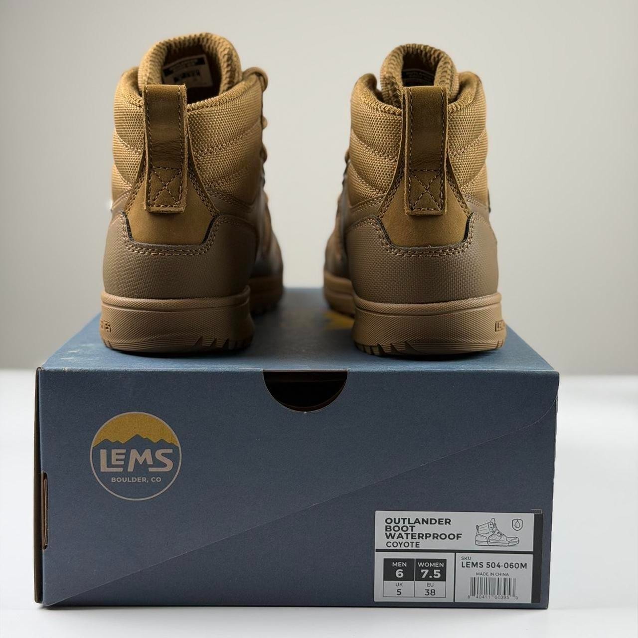 Lems Outlander Boot Waterproof in Coyote, Size 7.5 Women / 6 Men