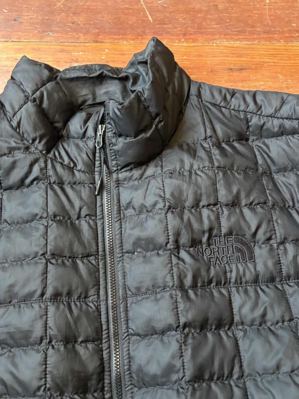 North Face Thermoball Puffer Jacket XL Black Quilted Full Zip Preppy Outdoor Men