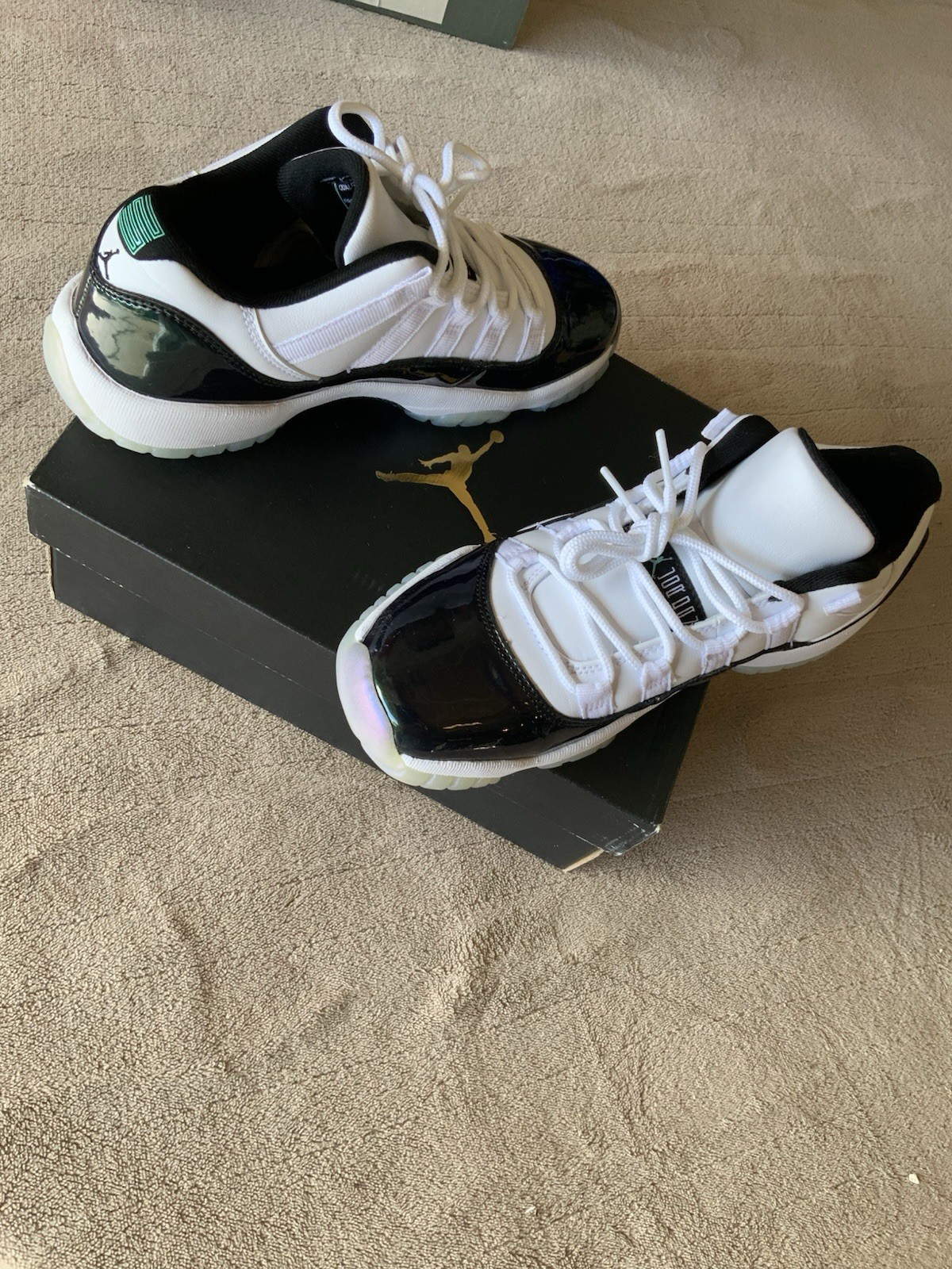 Jordan Air Jordan 11 Retro Low BG Patent Leather White/Black/Green 4.5Y