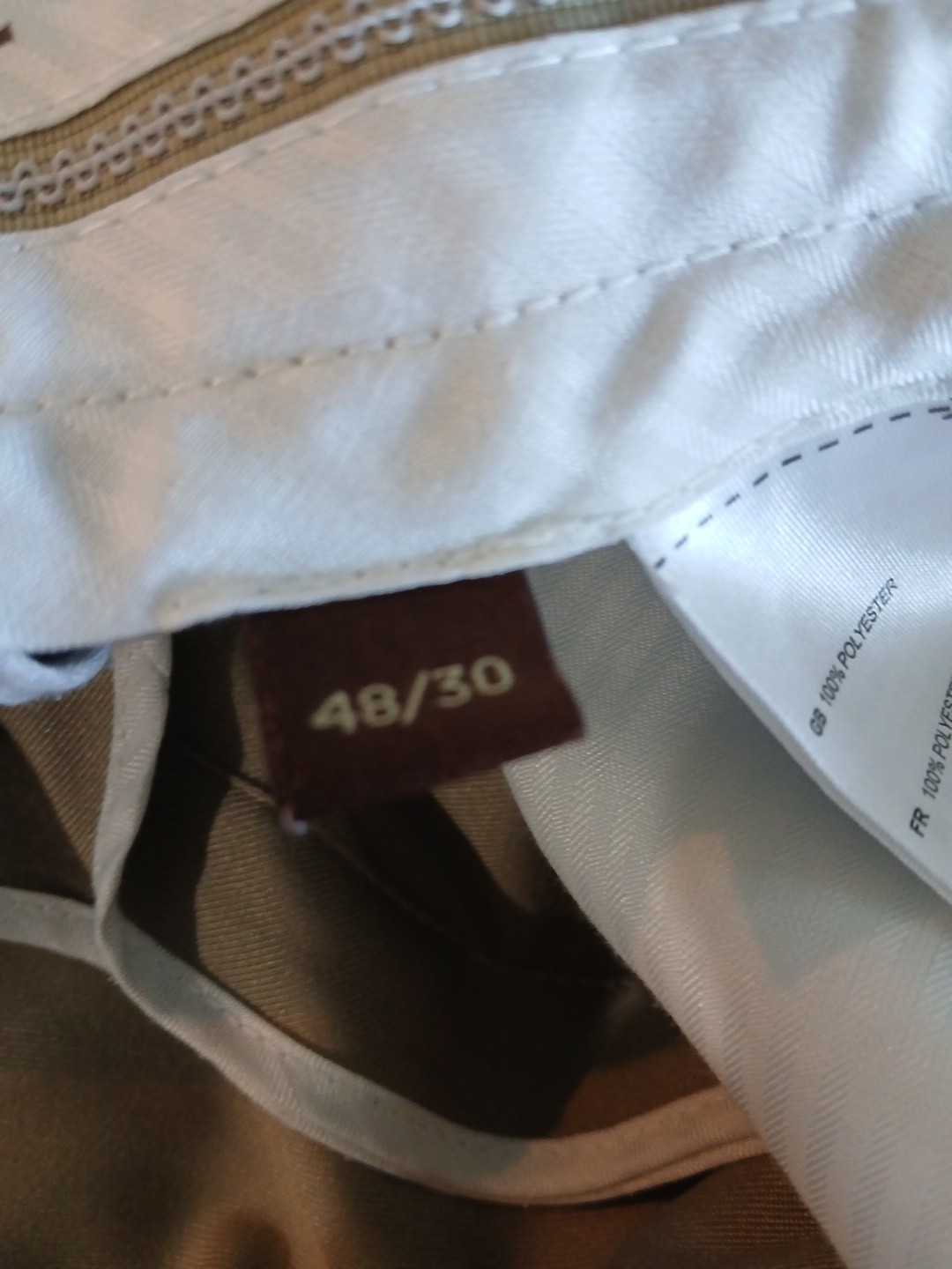 OAK HILL BEIGE STRAIGHT LEG CHINO MEN’S PANTS IN SIZE 48X30