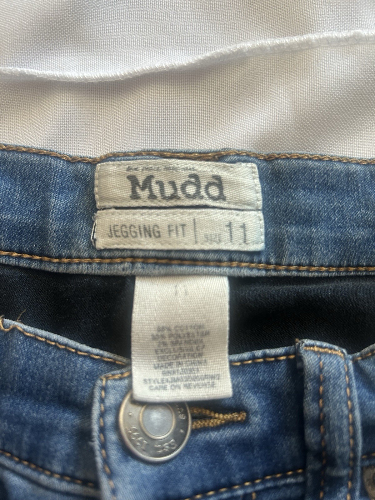 Mudd Women’s Juniors Blue Denim Jegging Jeans Slim Fit Stretch Medium Wash