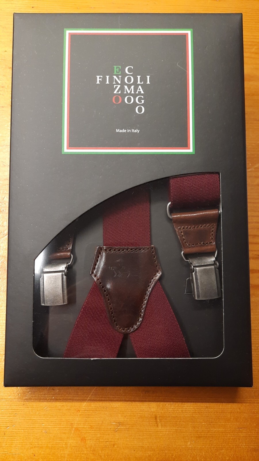 36mm Solid Color Edge Brace with Leather Inserts – 100% Made in Italy