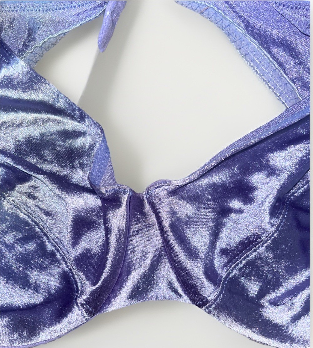 Vassarette Light Purple Silk Bra Size 38C Vintage Style 75-144
