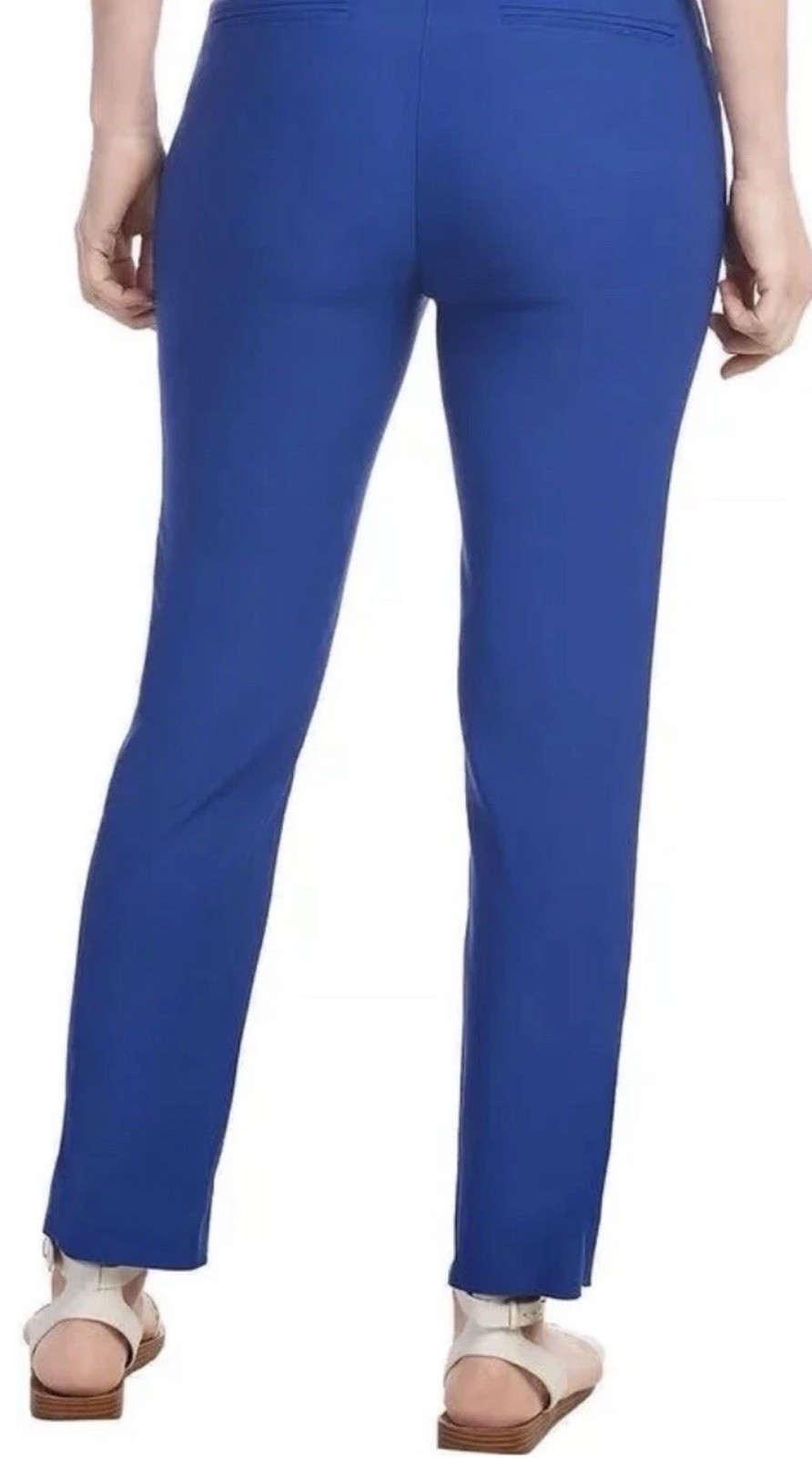 Hilary Radley Women’s Size Medium Mazarine Blue Tummy Control Pull-On Pants.