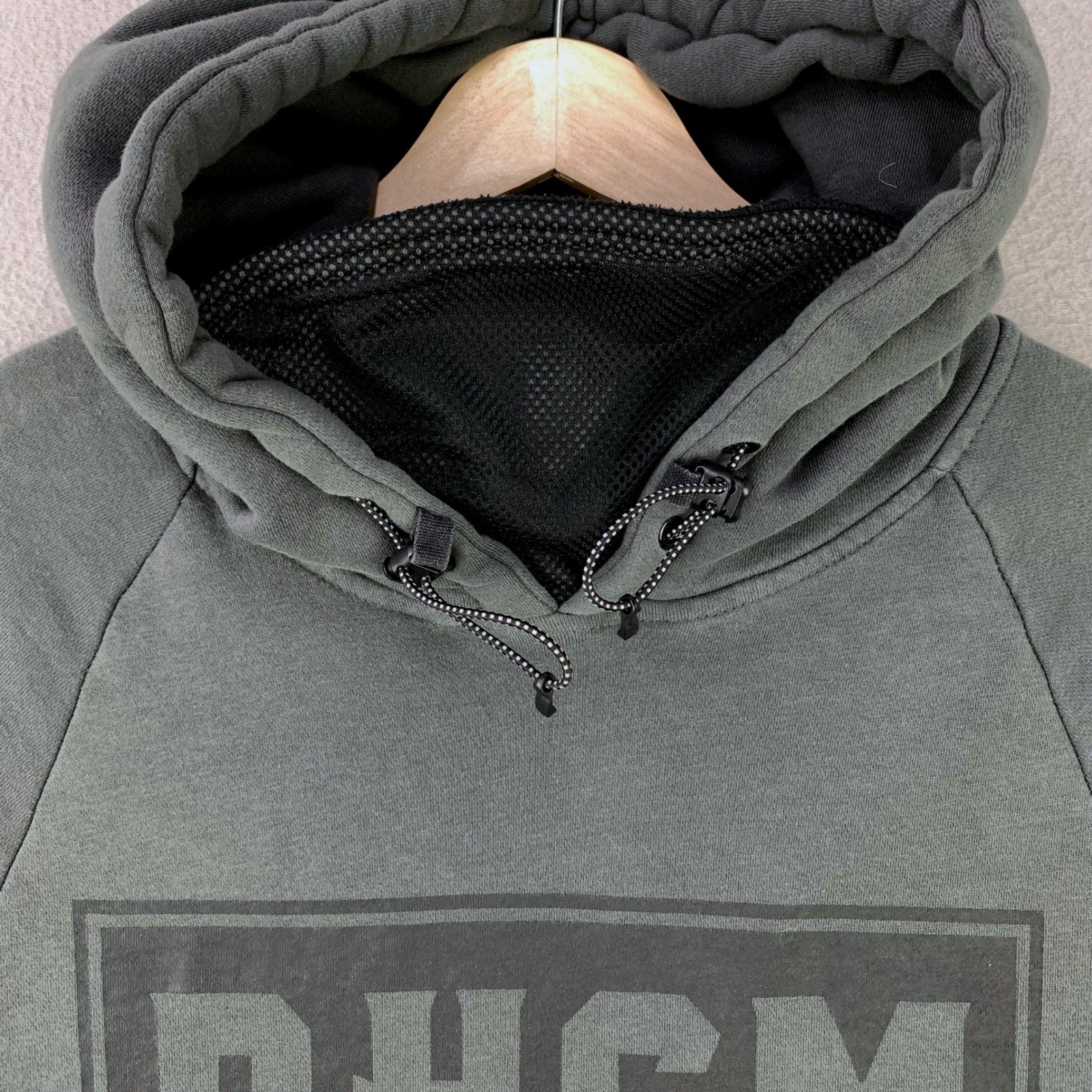Troll Co Hoodie Men Medium Gray Dirty Hands Clean Money Workwear Graphic DHCM