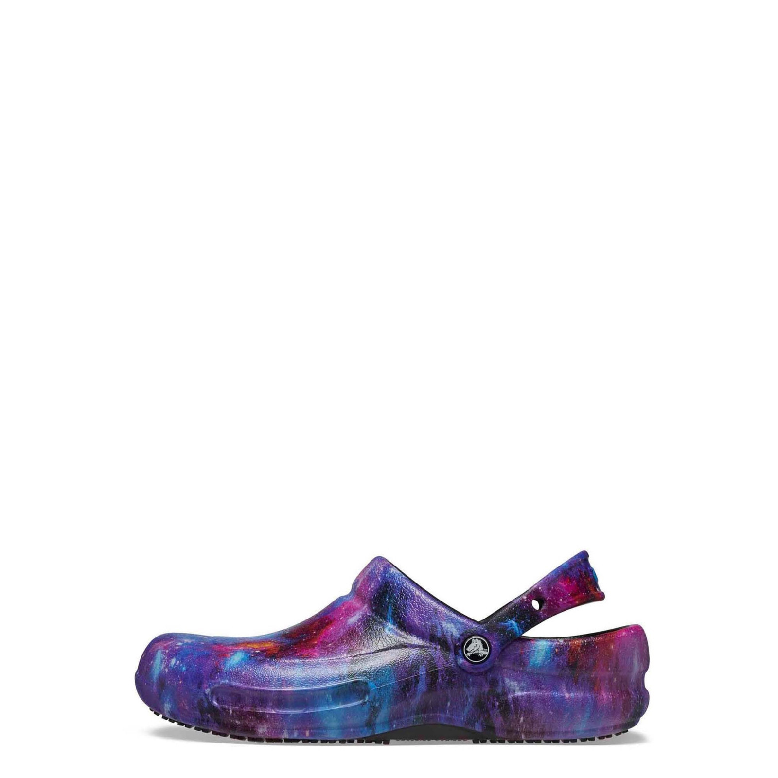 Crocs at Work Unisex Bistro Slip Resistant Clog Black/Black to Galaxy Medium
