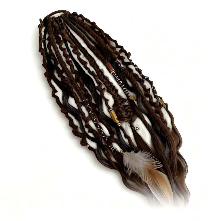 Fashion Boxing dreadlocks Braid Synthetic Hair Bohemian Extension Clip in 20″
